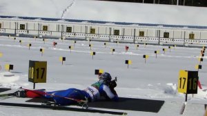 Биатлон лежка стрельба