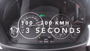 BMW F30 320d Stage 1 - acceleration 100 - 200 km/h & vmax 260+ km/h