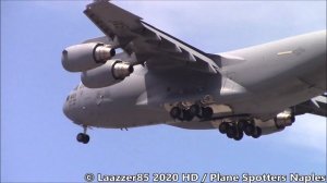 (RARE) Boeing C-17 Globemaster / Landing @ Naples Capodichino Airport RWY 24 / HD