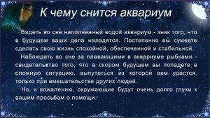 К чему снится Аквариум (Сонник)