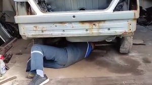 демонтаж подрамника заднего W124