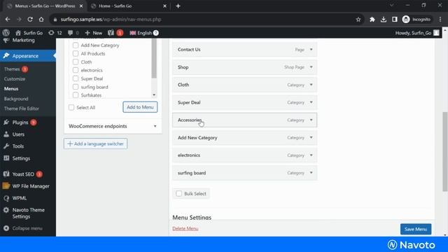 How to add mega menu on header in WordPress | WordPress tutorial | navoto ecommerce #navoto