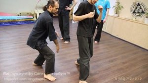 прямой удар ногой. Принцип центральной линии