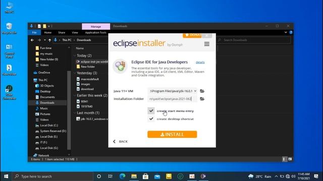 Downlod Eclipse IDE for Java developers