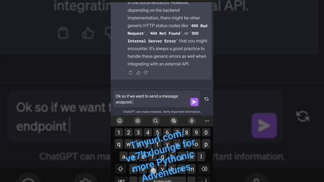 AI Chat App in 8min.... #ai #programming #aienthusiast #programminglanguage #api