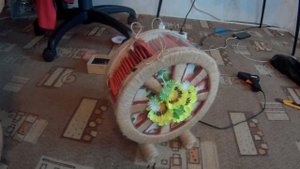 Поделка из картона. Чайное колесо.