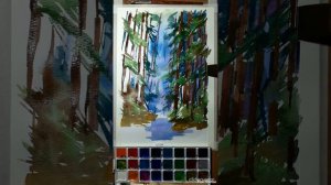 Как нарисовать лес акварелью. Мастер-класс