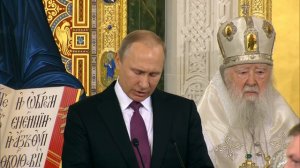 Освящение нового храма в Сретенском монастыре Москвы