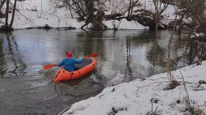 Зимние пакрафт покатушки по реке Варежка.