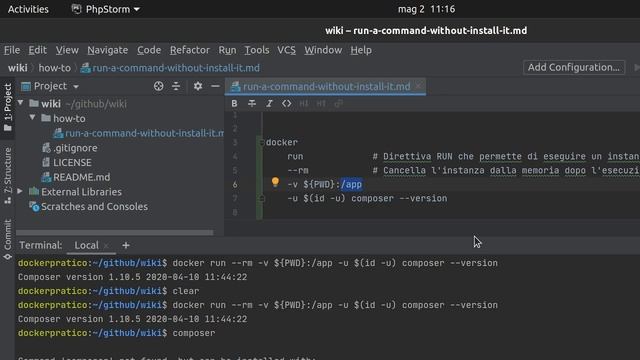 Usare Composer senza installarlo con Docker смотреть онлайн