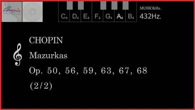 CHOPIN, Mazurkas 2/2 - Complete - 432Hz HQ Music смотреть онлайн