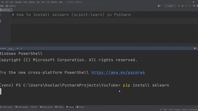 How to Install Sklearn (Scikit-Learn) in PyCharm Correctly