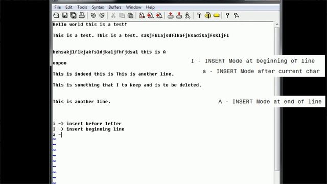 Editing With vim 03 - Advanced Insertion Modes смотреть онлайн