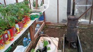 Самодельная печка для теплицы,спасаем  растения  от заморозков