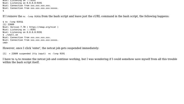 Unix & Linux: Using netcat and curl together in a bash script смотреть онлайн