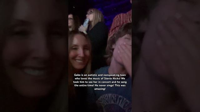 Moms take Autistic son to see Stevie Nicks and he sings! Music can make miracles happen! #autism