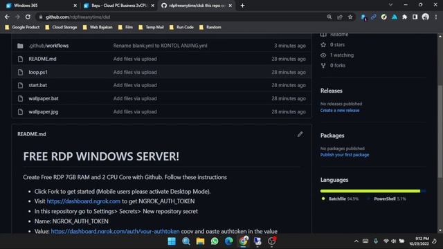 Free RDP Github 6 Hours Comeback
