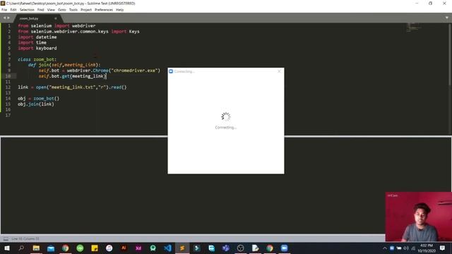 ZOOM BOT TAKES ONLINE CLASS | Python Bots