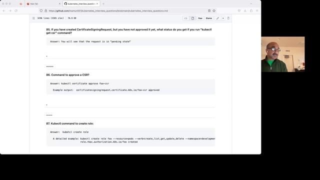 Kubernetes Interview Questions 85-87: Kubectl csr (certificate requests) and role смотреть онлайн