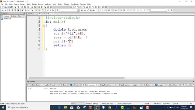 URI Problem 1002 solution in Bangla || প্রোগ্রামিং শেখার উপায় || Area of a Circle || C programming смотреть онлайн