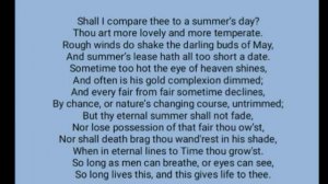 An Outline View of Sonnet No 18 of Shakespeare.... Prostuti....