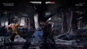 Геймплей Mortal Kombat X,Скорпион против Кун Лао (PS4)