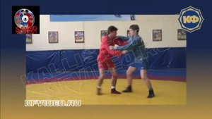 Техника борьбы самбо. Подхват изнутри вариант 2. kfvideo.ru
