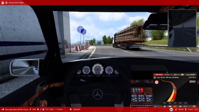 JE TEST UNE MERCEDES S W140 SUR ETS 2!! смотреть онлайн