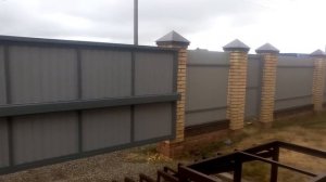 откатные ворота со средней балкой