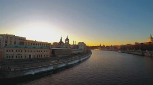 Таймлапс заката над Москвой рекой. Большой Устьинский мост | 03.03.2024