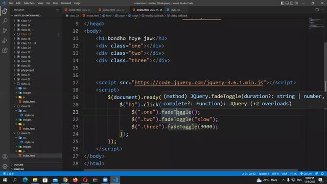 Class 25 |  jQuery | Learning IT BD