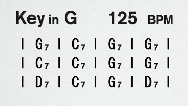 Blues Backing Track Key in G 125 BPM смотреть онлайн