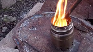 Щепочница из термоса. Испытание