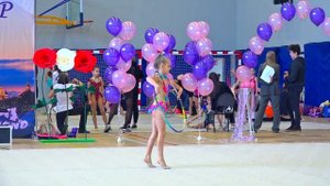 Художественная гимнастика дети, выступает Ефремова Ксения 2012 г.р. обруч