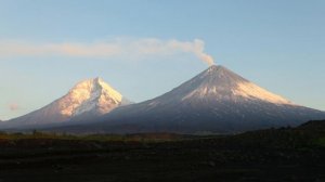 Таймлапс вулкан Плоский Толбачик, Ключевская сопка, Мертвый лес 4K