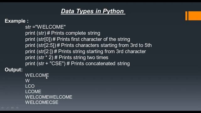 data types in python |string in python | data type kiya hain