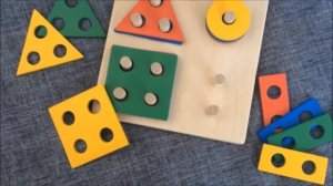 ????Сложная пирамидка "Геометрик" - разноплановая развивающая игрушка из дерева????