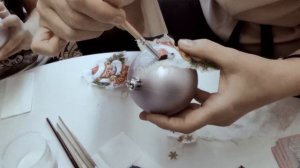 Мастер - класс Новогодний шар . Декупаж.