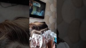 мелирование на 12% окси 1:5, тон констант делайт 9/29