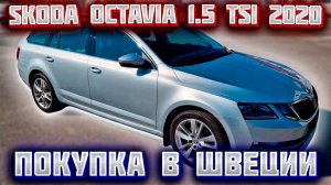 Покупка и пригон автомобиля из Европы (Швеции) Skoda Octavia Kombi 1.5 TSI,  2020 г.