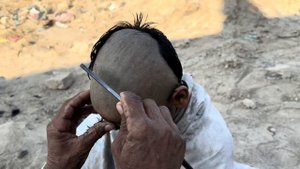 ASMR Fast hair Cutting With Barber Old [part 3]