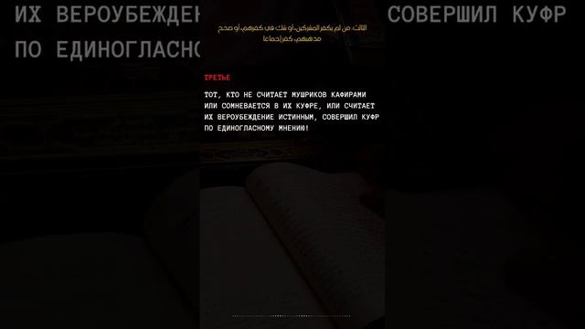 Пункты аннулирующие Ислам, 3 - نواقض الاسلام