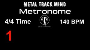 Metronome 4/4 Time 140 BPM visual numbers