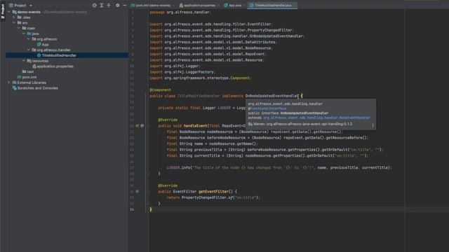 Alfresco Events API with Java SDK (aka Out of Process SDK ) смотреть онлайн