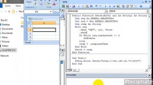 ⚡ Excel VBA? Fetch Data From HTTP URL #tecqmate