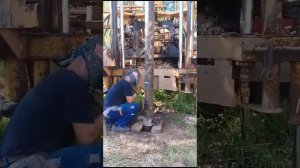 обсадка  скважины 159 трубой (кондуктор) Бурение скважин на воду