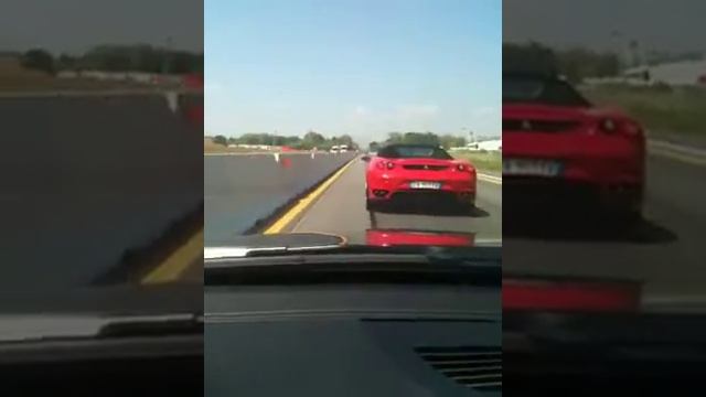 Ferrari F 430 Spider on italian highway