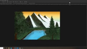 Bob Ross Style Photoshop Painting Speed Lapse. Beginners style! (Relaxing Video)