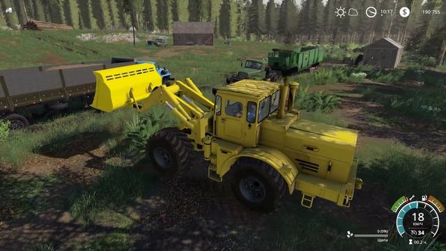 FS 19 - Производство древесных плит. Гружу щепу новым погрузчиком - KALADOR фермер лесоруб # 15 смотреть онлайн