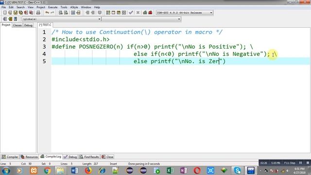Break macro in multiple lines using continuation operator (\) in c programming | by Sanjay Gupta